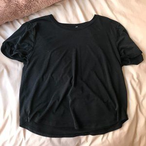 UO Black Flowy T-Shirt